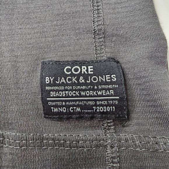 Jack & Jones Long Sleeved Cotton Shirt, Deadstock Workwear, Dark Grey, Size M - Picture 13 of 16